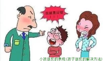 小孩逆反的表现(孩子逆反的解决方法)