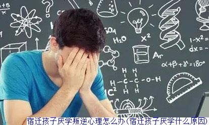 宿迁孩子厌学叛逆心理怎么办(宿迁孩子厌学什么原因)