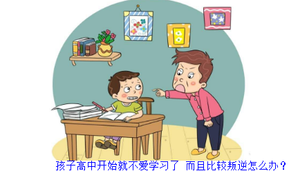 孩子高中开始就不爱学习了 而且比较叛逆怎么办？