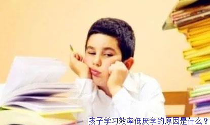 孩子学习效率低厌学的原因是什么？
