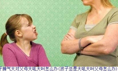 叛逆期孩子脾气大对父母大吼大叫怎么办(孩子总是大吼大叫父母怎么办)